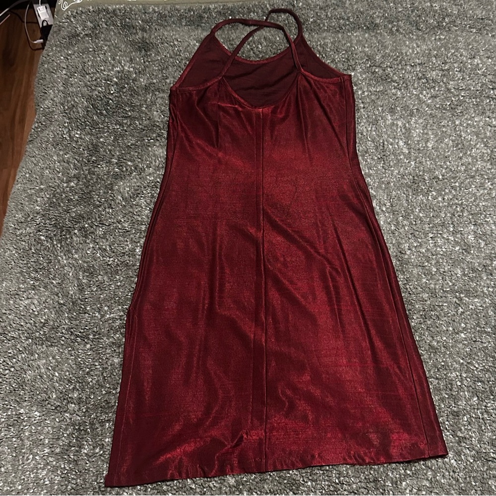 VINTAGE Burgundy Slip Dress - Picture 2 of 6